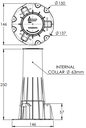 FYA-DEFENCE Stackwork High Cast-in Fire Collar 40mm-50mm SNAP H50S-RR