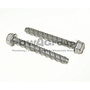 Screw-in Bolt Hex Head Concrete Anchor GAL 6mm x 30mm