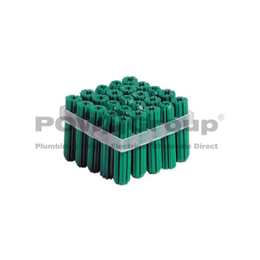 Wall Plugs PVC Green 6.5 x 30mm