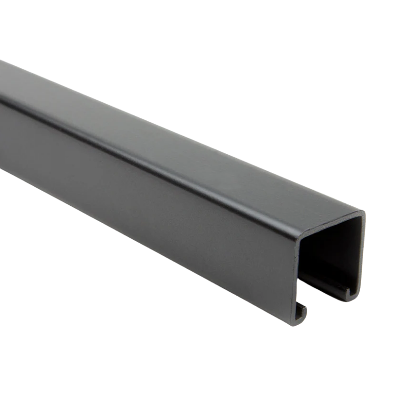 Strut SOLID Heavy Duty Black Plain Steel 41mm x 21mm x 2.5mm x 3 Mtrs