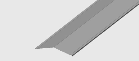 Cable Tray ET3 Cover Peaked 300mm x 3 Metres Long Galvabond