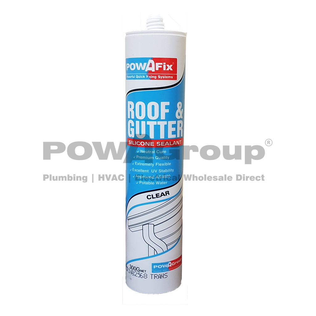 POWAFIX Silicone Roof &amp; Gutter N/Cure Translucent 300ml