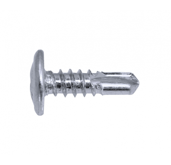 Screw Self Drilling Button Head Sq Drive ZINC Silver 10g x 16mm 