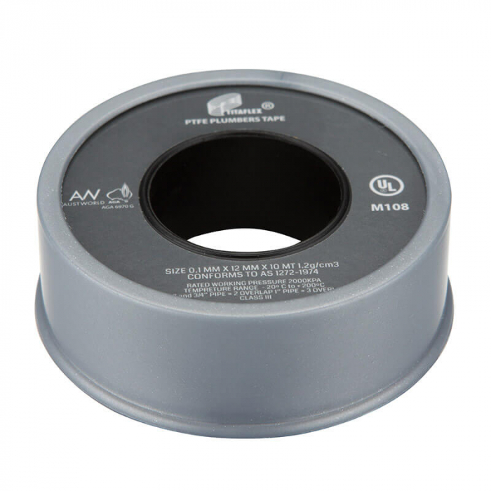 Grey Fit Off Teflon Thread Tape - Gas &amp; Water AGA Approved