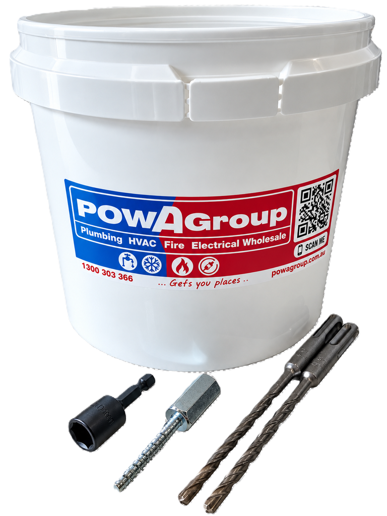 Vertigo Concrete M8/10 (6 x 40mm) ETA & C1 Seismic Approved - Z/P 400 Bucket + 2 x 6mm Drillbit & Setting Tool 