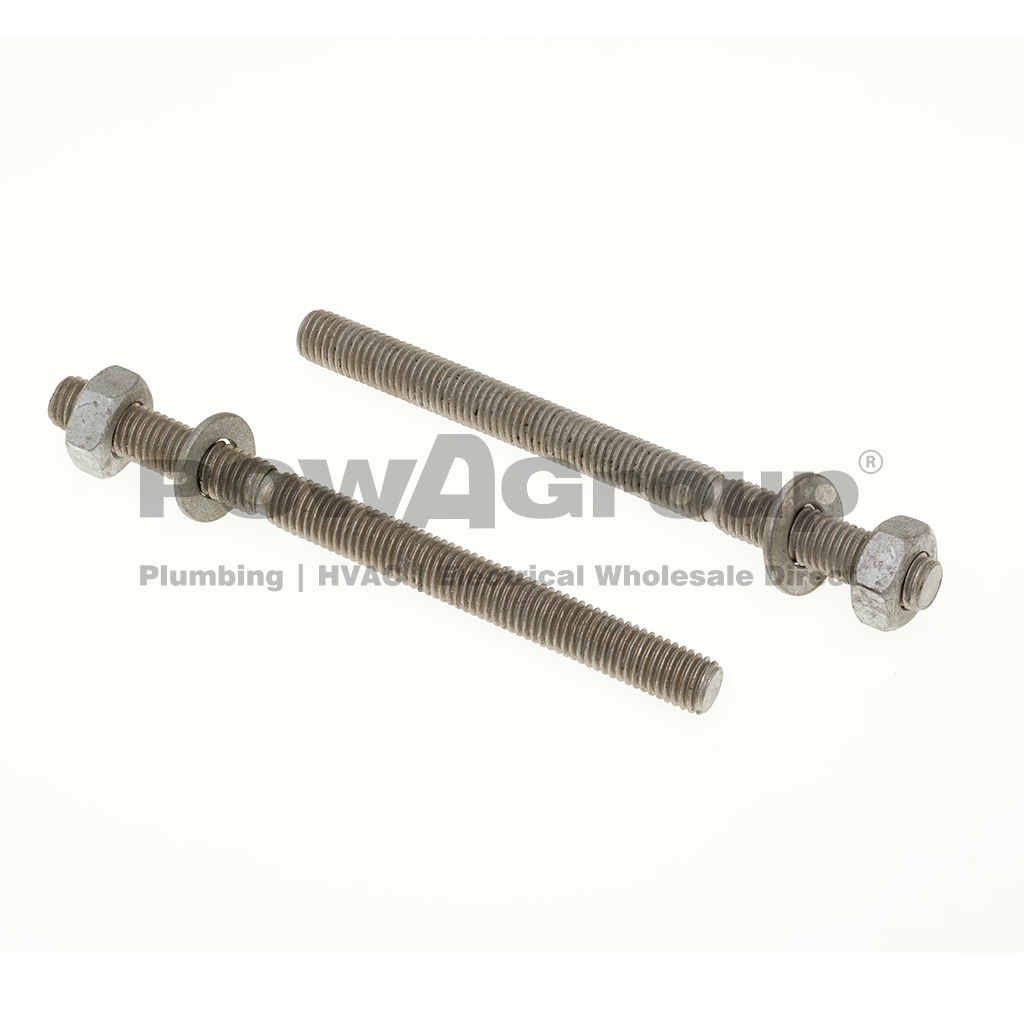 Stud for use with Chemical Anchor - GAL M12 x 160mm with Nut &amp; Washer 