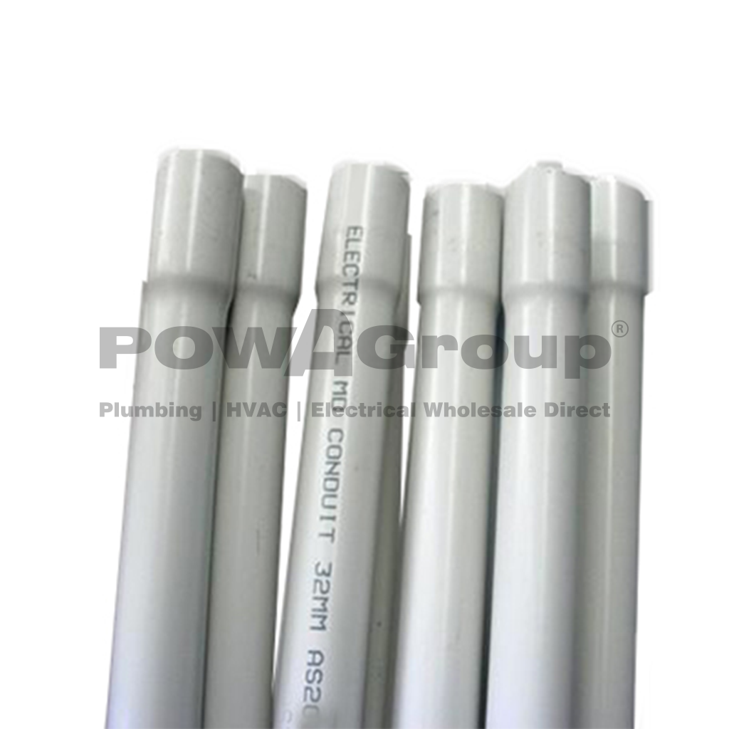 Conduit Medium Duty 20mm x 3.9Metre Length Grey POWACITY