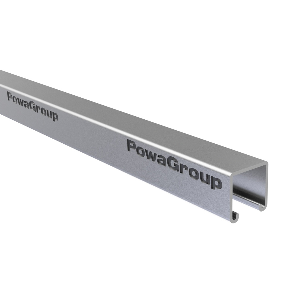 Strut SOLID Heavy Duty Galvabond 41mm x 41mm x 2.5mm 6 Mtrs (NO SLOTS)