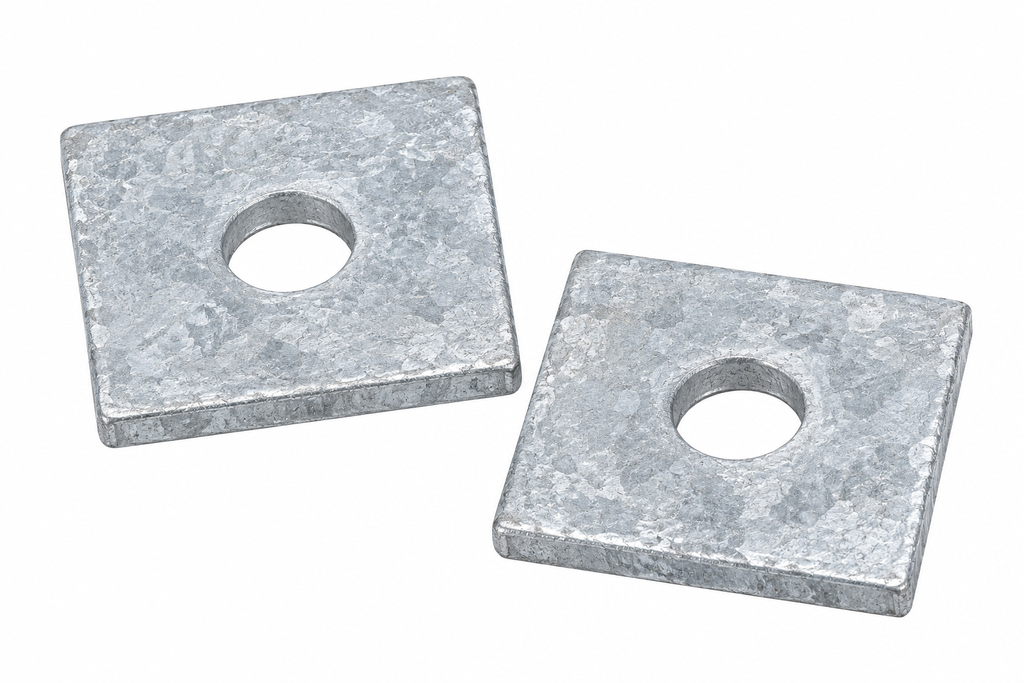 *PO* Washer Square Flat Hot Dipped Galvanised M6 x 40mm x 40mm x 5mm