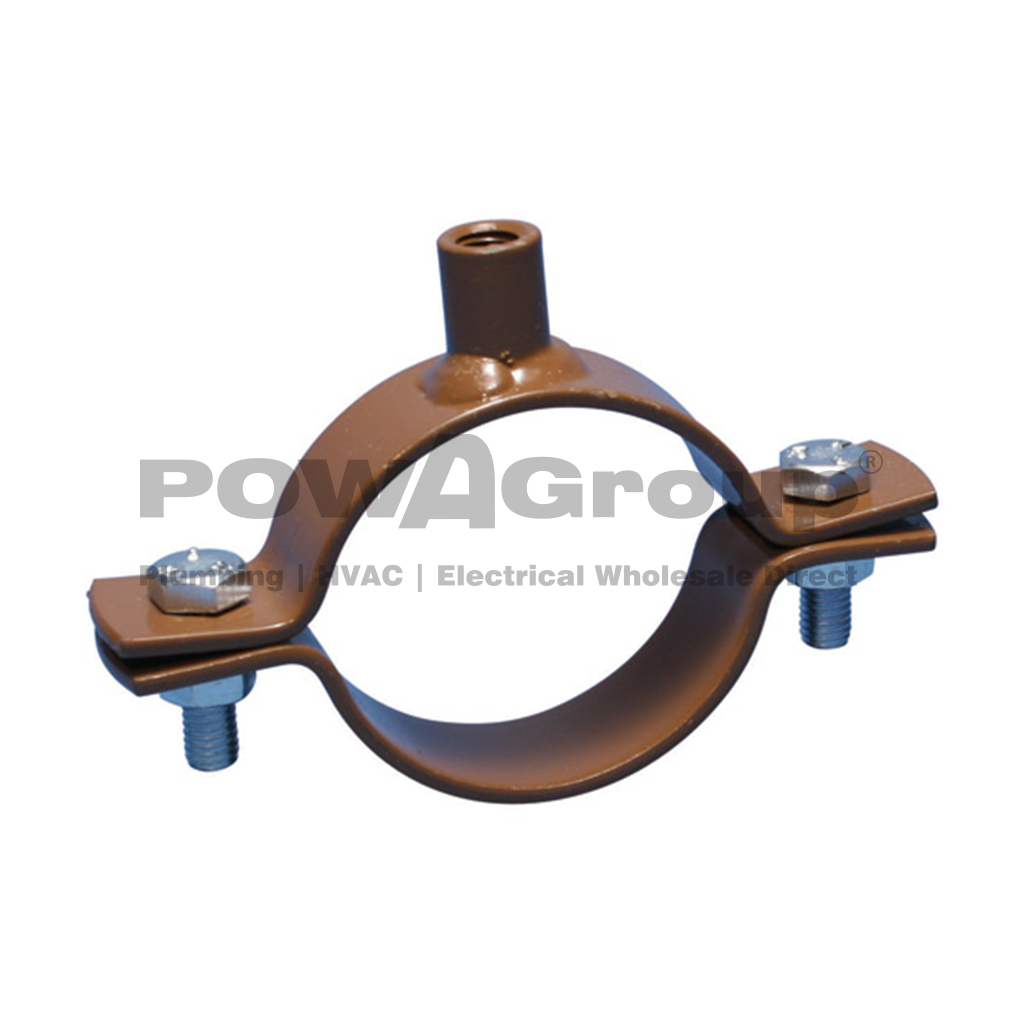 Welded Nut Clamp COPPER 15mm  (12.7mm OD) Brown Powder Coated