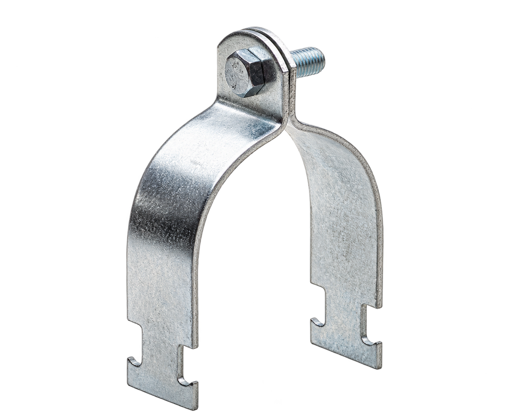 Strut Clip Two Piece Zinc Finish 73mmOD