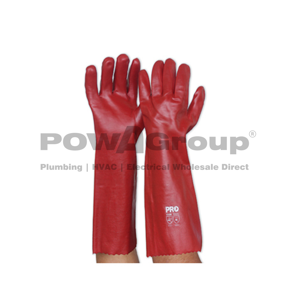 *PO* Glove Red PVC Long 45cm