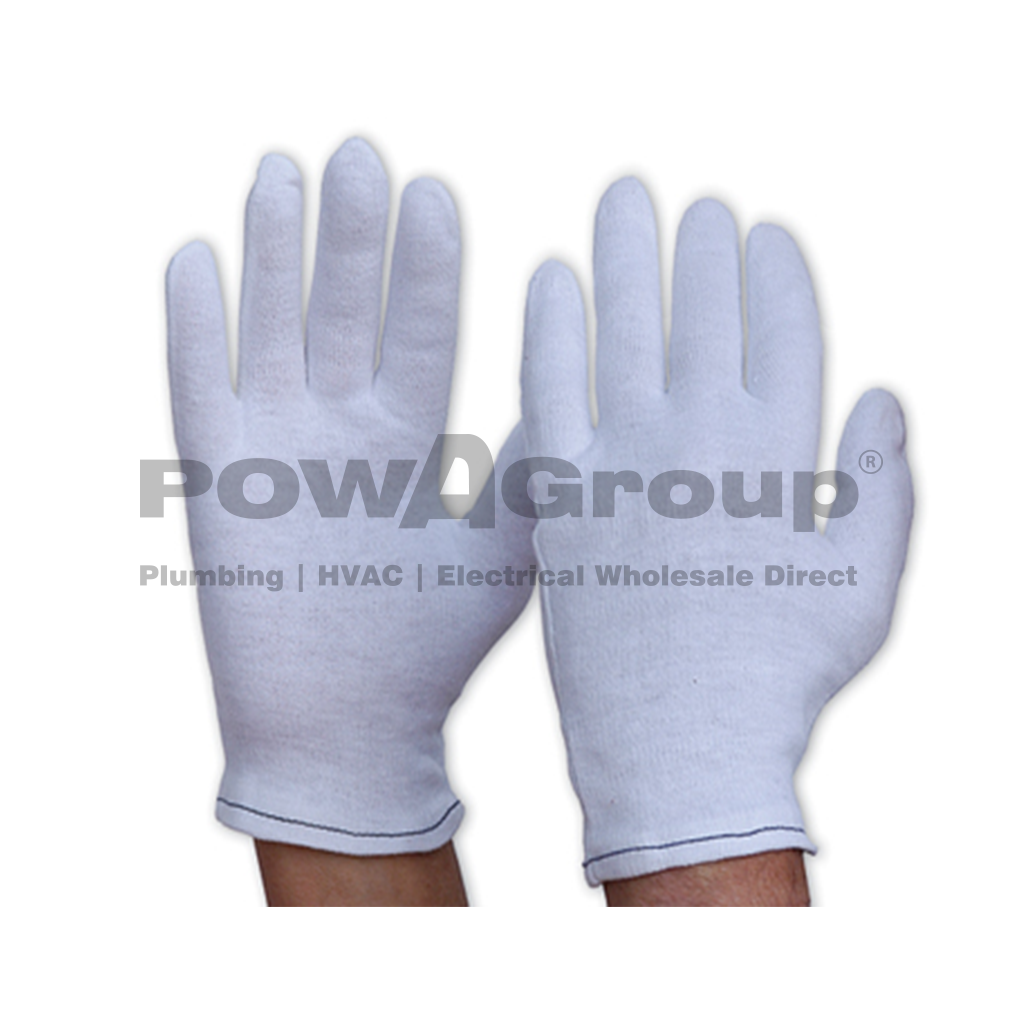 Gloves White Cotton - 12 Pairs