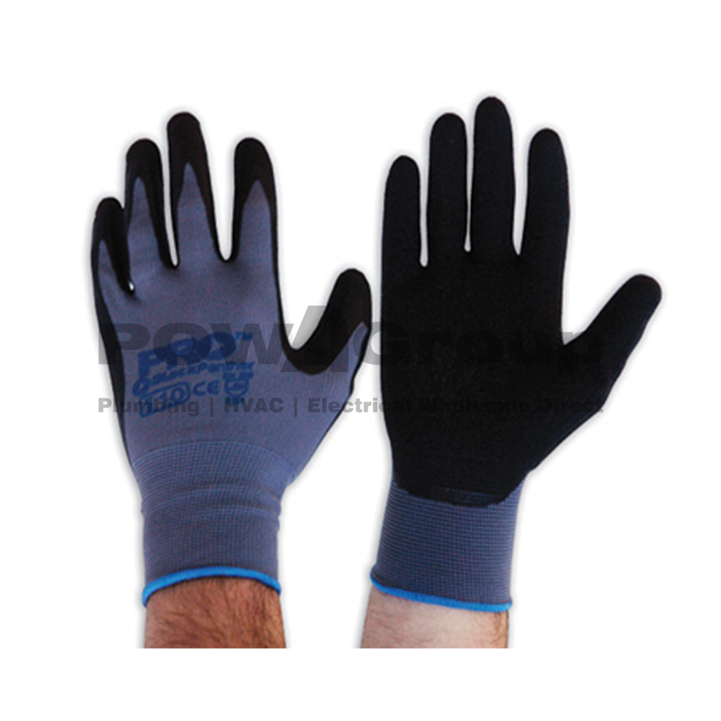 *PO* Glove Safety Black Panther Size 8