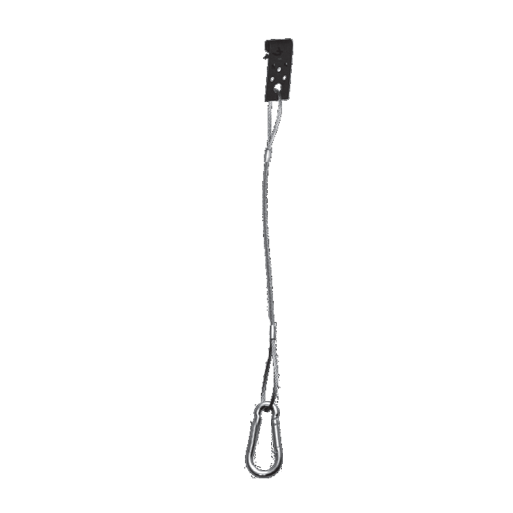 Powafix Quikloc Lightloc High Bay Hanger Purlin Clip &amp; Carabiner Hook - 2mm x 250mm long