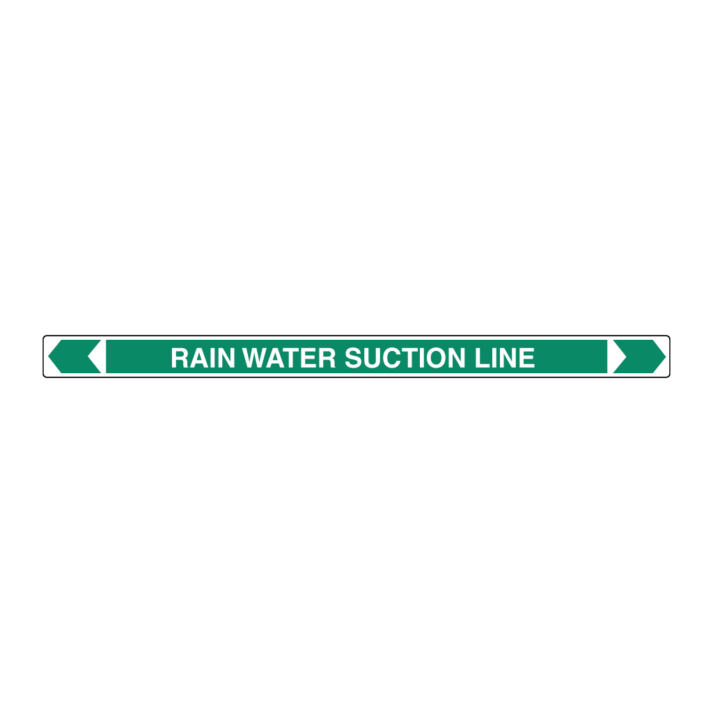 *PO* Pipe Marker ;- Rain Water Suction Line 25mm x 380mm (G)