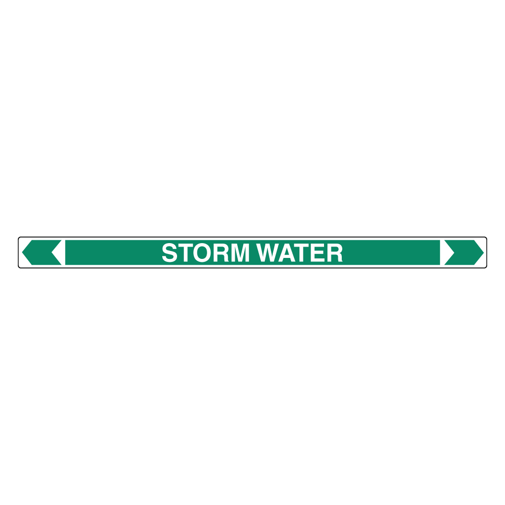 Pipe Marker ;- Storm Water 40mm x 400mm(G)