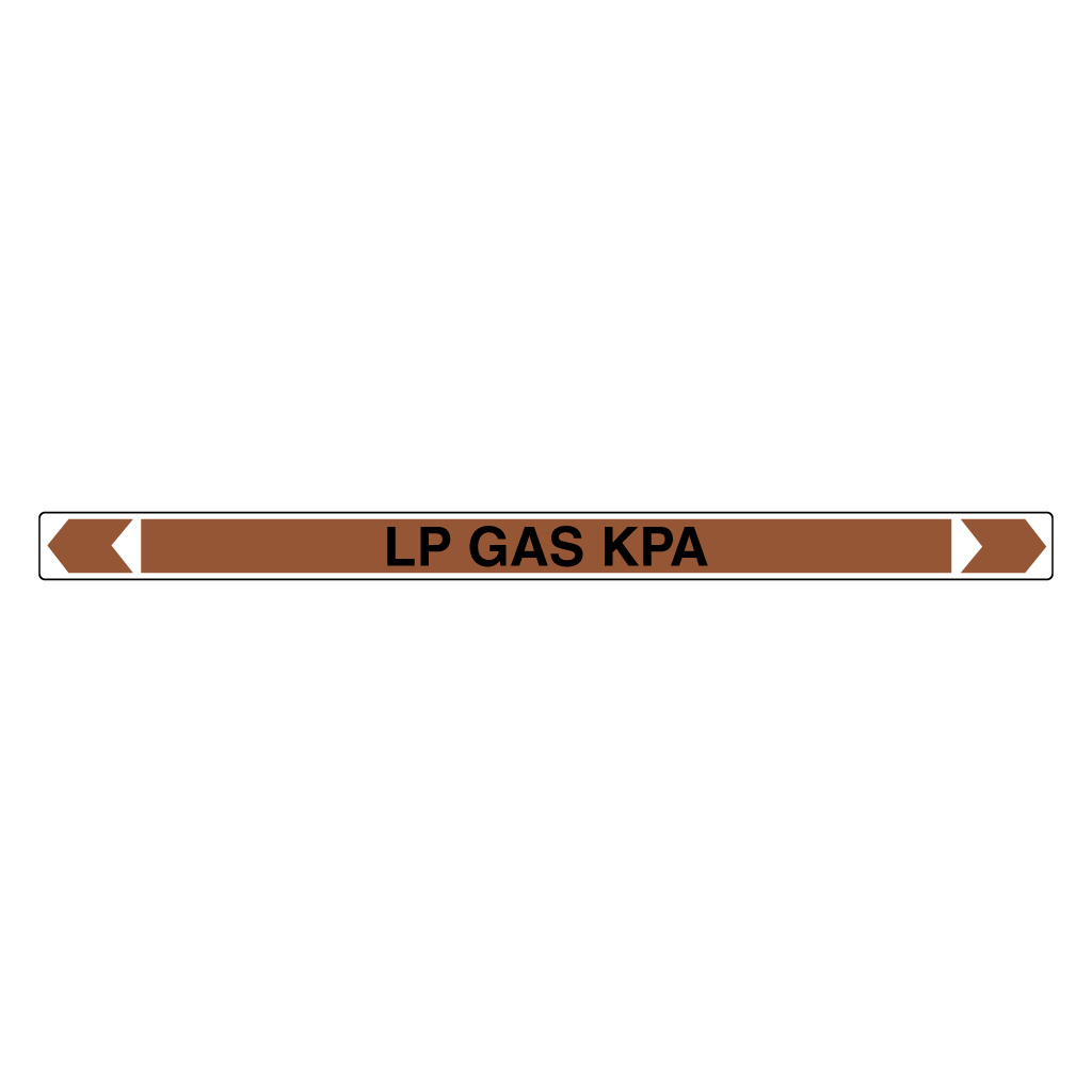 *PO* Pipe Marker ;- LP Gas KPA  50mm x 380mm(B)