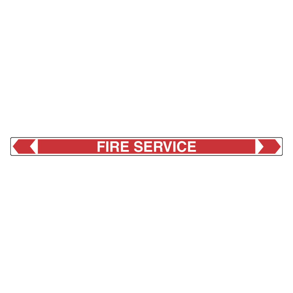 *PO* Pipe Marker ;- Fire Service 50mm x 380mm(R)