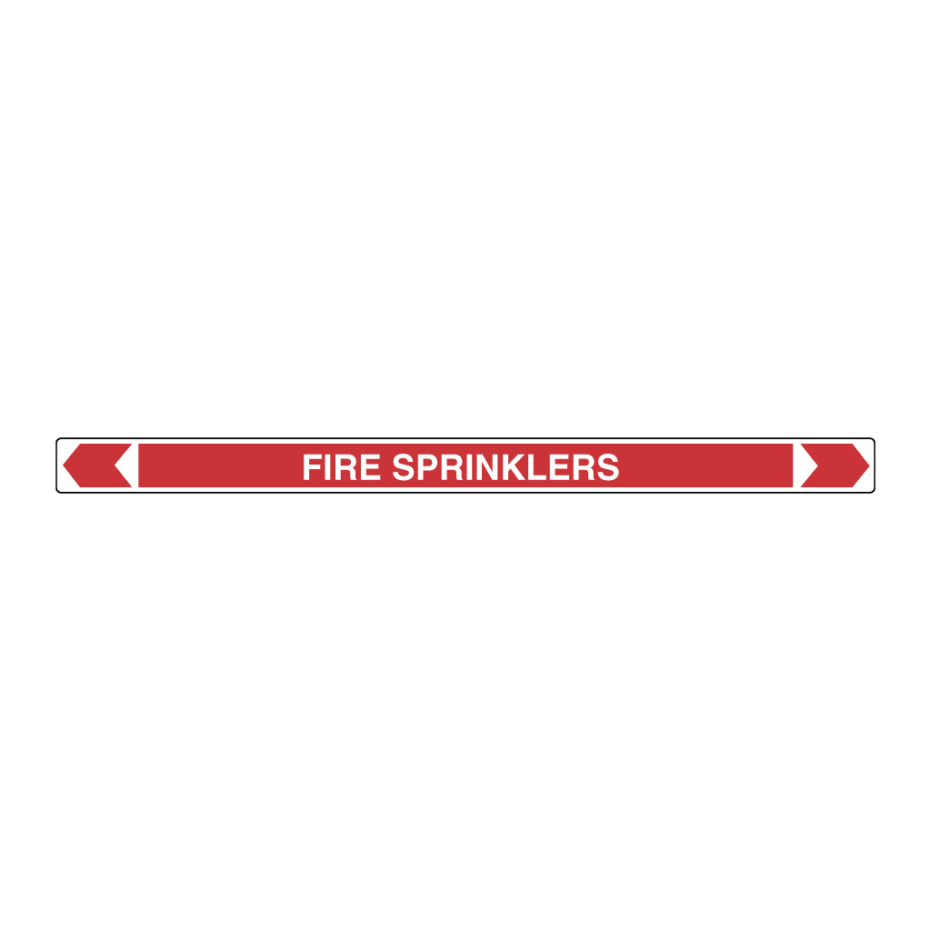 Pipe Marker ;- Fire Sprinklers 40mm x 400mm(R)
