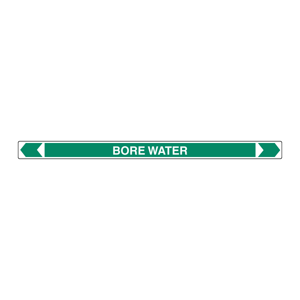 *PO* Pipe Marker ;- Bore Water (Green) 25mm x 380mm