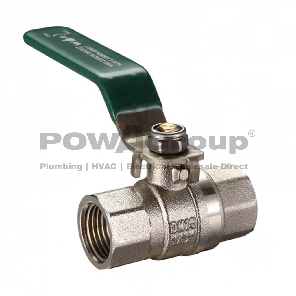 *PO* Ball Valve 25mm (FI x FI) Lever Handle - DR Brass - Dual Approved