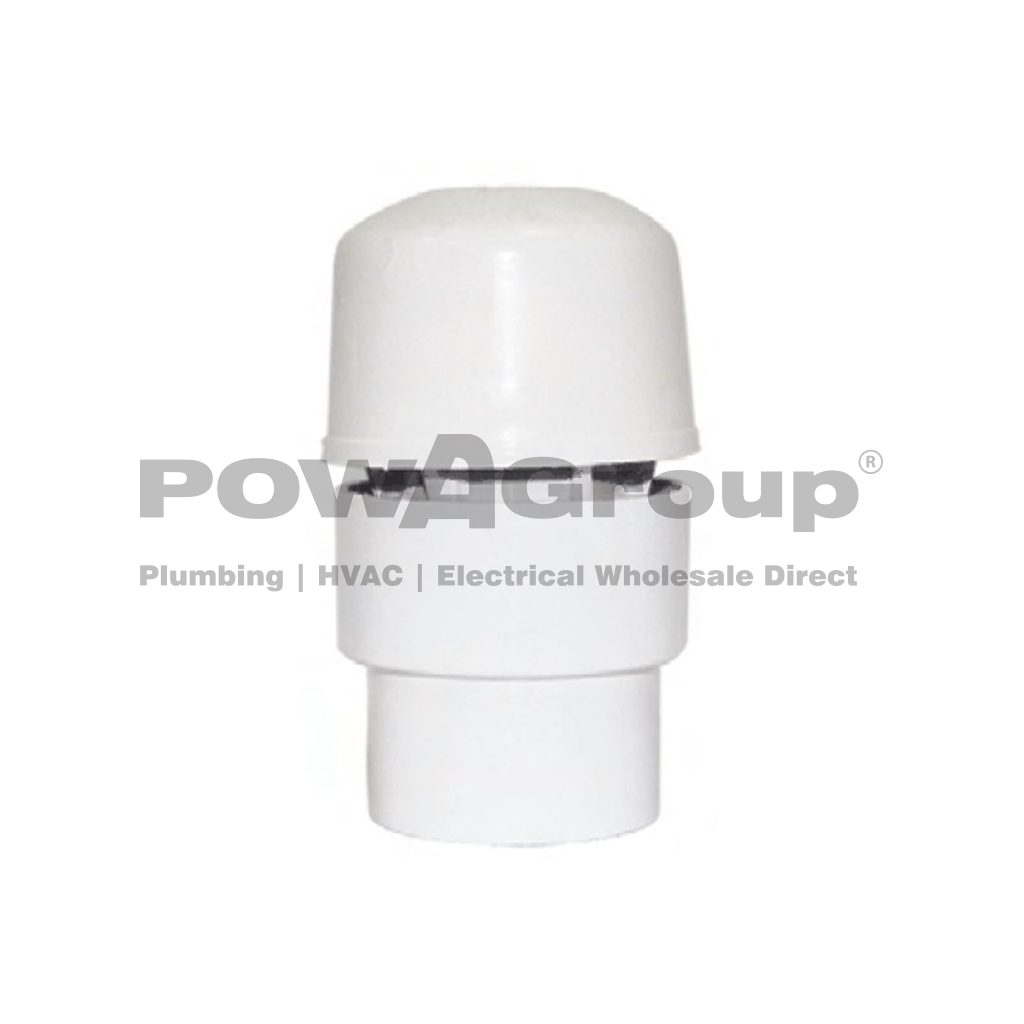 POWAPIPE Air Admittance Valve To Suit 32 40 &amp; 50 mm 9ltrs / Sec