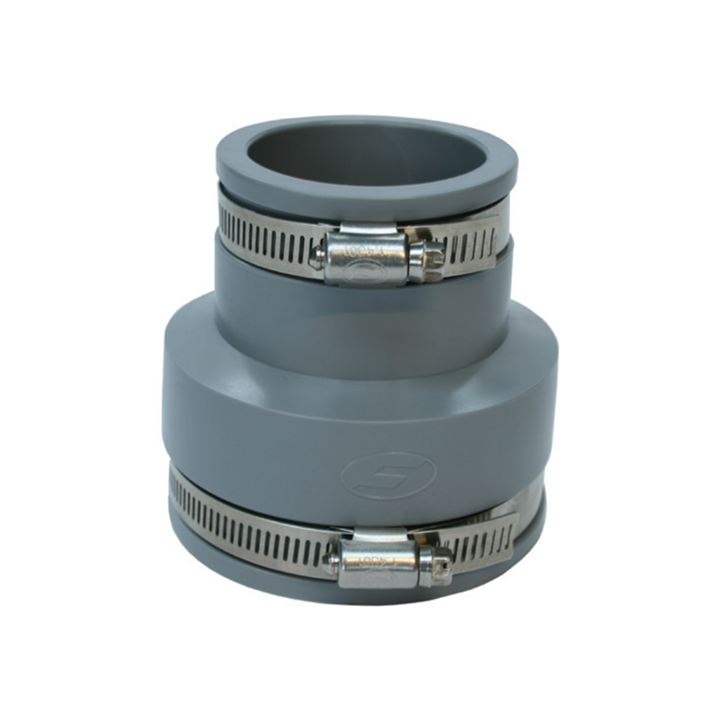 [SPECIAL ORDER] Pipe Repair Plumbquick Reducer 40mm-32mm Rubber + 316 Stainless Clamp
