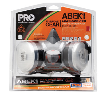 CHEMICAL KIT Assembled Half Mask with ABEK1 Cartridges in Blister Pack - HMABEK1