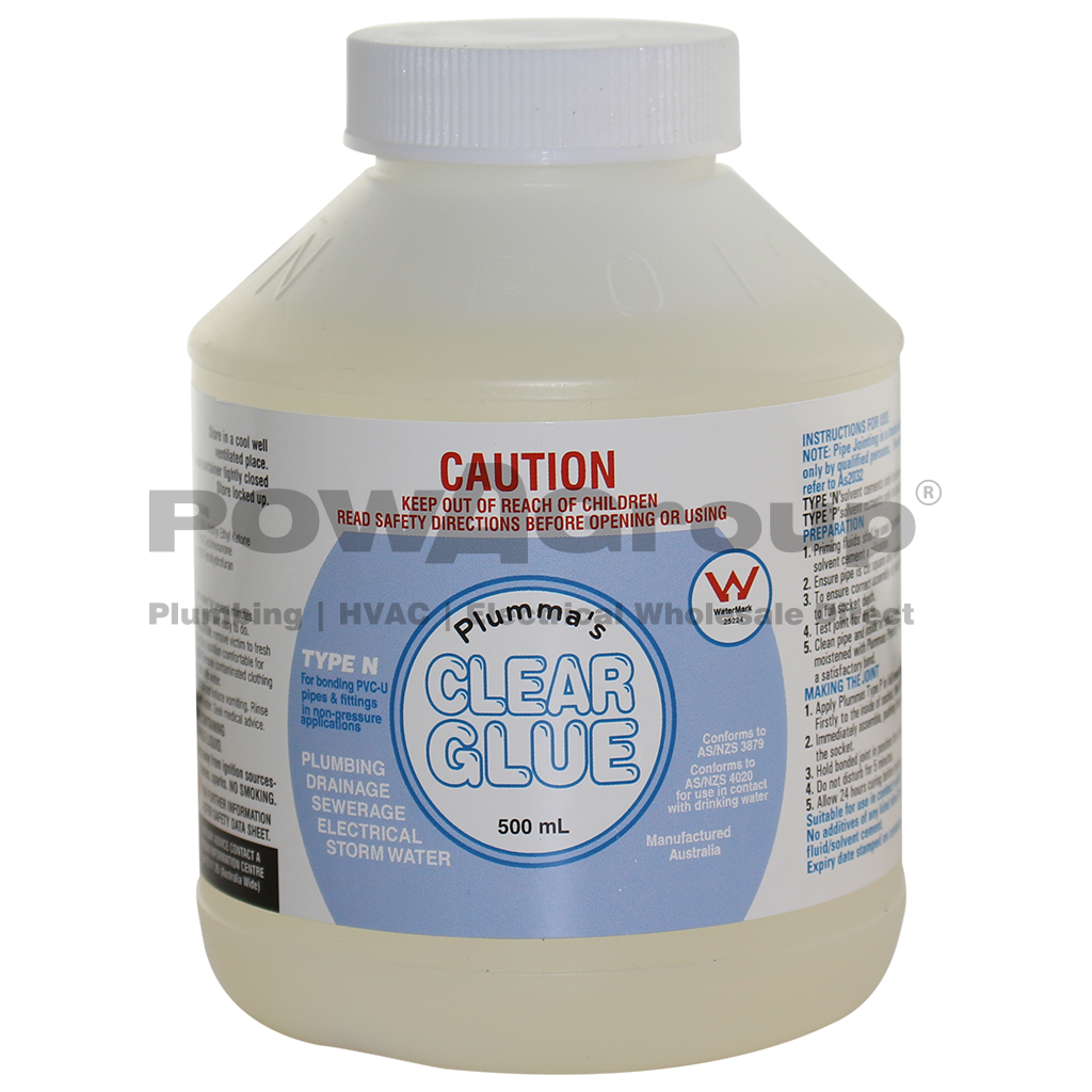 PVC Cement Clear Glue - Pipe Joining 500ml - With Brush Applicator