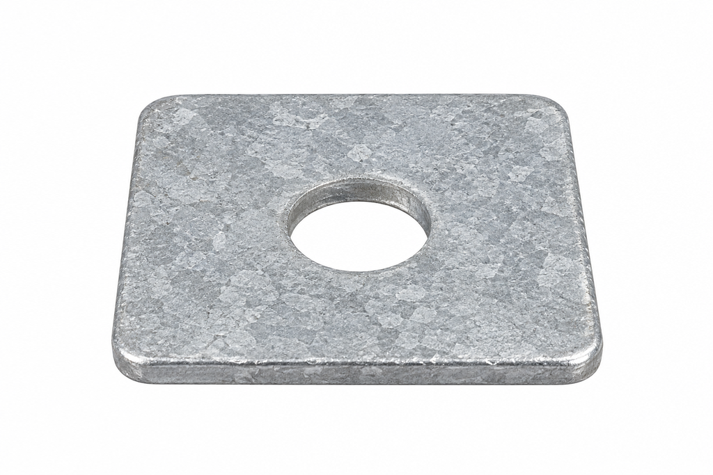 Washer Square Flat Hot Dipped Galvanised M12 x 38mm x 38mm x 3mm