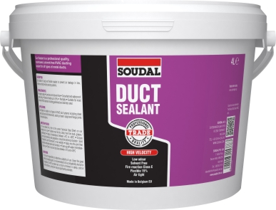 [06DSTSOUDAL] Duct Sealant 4L Tub Water Based