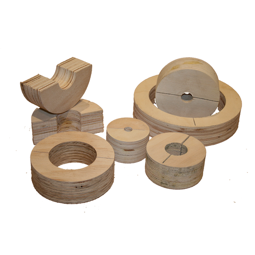 [10TF14063] (Special Order) Timber Ferrule 140mm ID (Cu) x 63mm Insulation - (268mm OD)