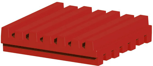 [16WPR17] [SPECIAL ORDER] Embelton Waffle Pad Red Super Shear 450 x 450 x 17mm
