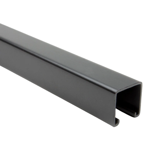 [09SOH203B] Strut SOLID Heavy Duty Black Plain Steel 41mm x 21mm x 2.5mm x 3 Mtrs