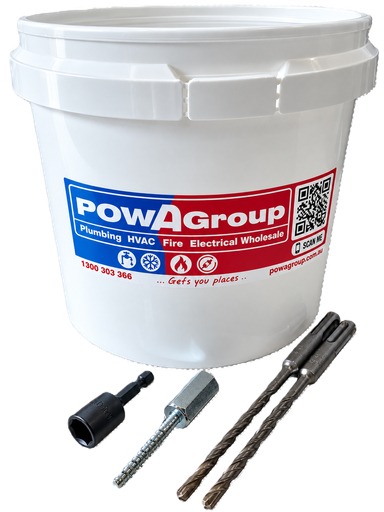 [01VC1030BD] Vertigo Concrete M8/10 (6 x 40mm) ETA & C1 Seismic Approved - Z/P 500 Bucket + 2 x 6mm Drillbit & Setting Tool 