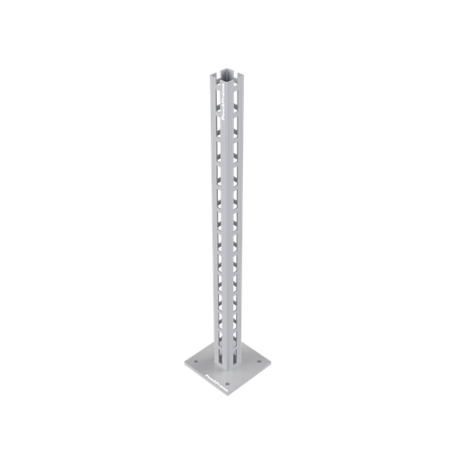 [28PF50P1500] PowAFrame 50 - Base Plate Post 1500mm