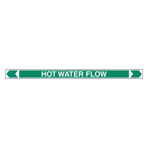 [22AFPMK134M] Pipe Marker ;- Hot Water Flow 27mm x 400mm (G)