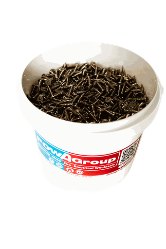 [03CB0828BKT] Screw Ribbed Chip Board Z/P 8g x 28mm - 5000pcs Bucket Deal 