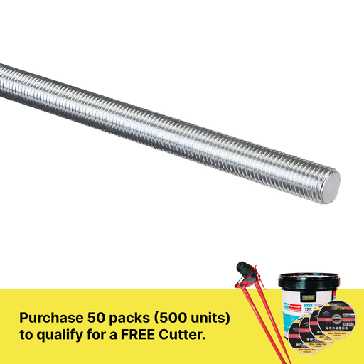 [07TRZ10] Threaded Rod Z/P M10 x 3 Metres