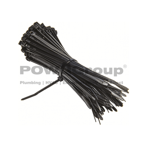 [08CTB10025] Cable Tie Black 100mm x 2.5mm