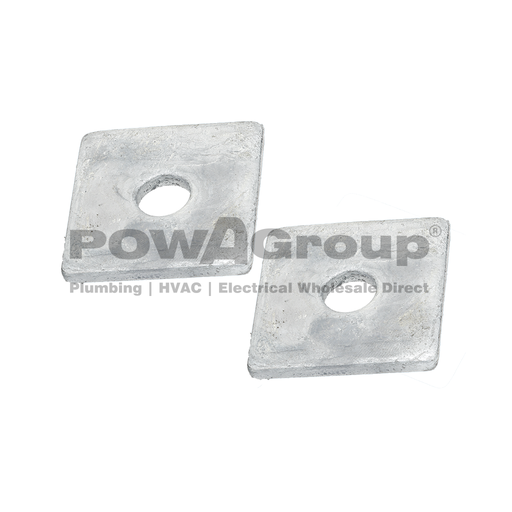 [09WSQ085] *PO* Washer Square Flat Hot Dipped Galvanised M8 x 40mm x 40mm x 5mm