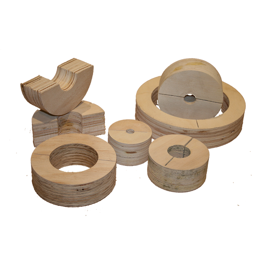 [10TF12563] Timber Ferrule 127mm ID (Cu) x 63mm Insulation - (252mm OD)