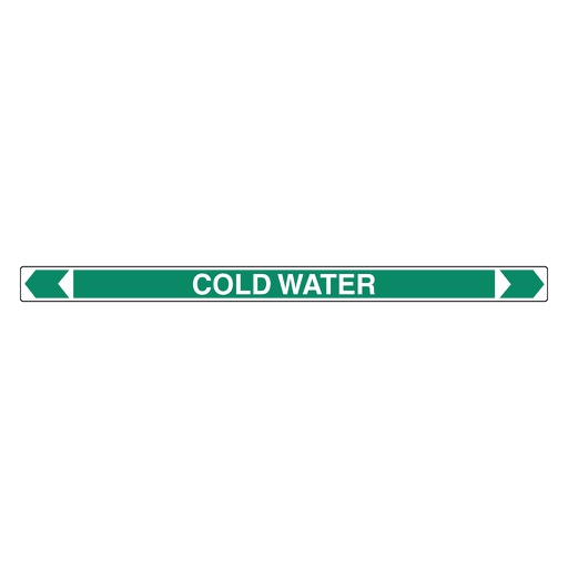 [22AFPMK008] Pipe Marker ;- Cold Water 50mm x 400mm(G)