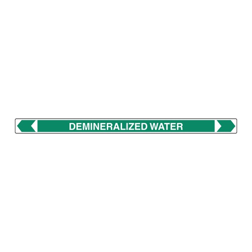 [22AFPMK018] *PO* Pipe Marker ;- Demineralized Water 25mm x 380mm (G)