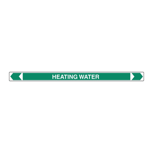 [22AFPMK037] *PO* Pipe Marker ;- Heating Water 50mm x 380mm(G)