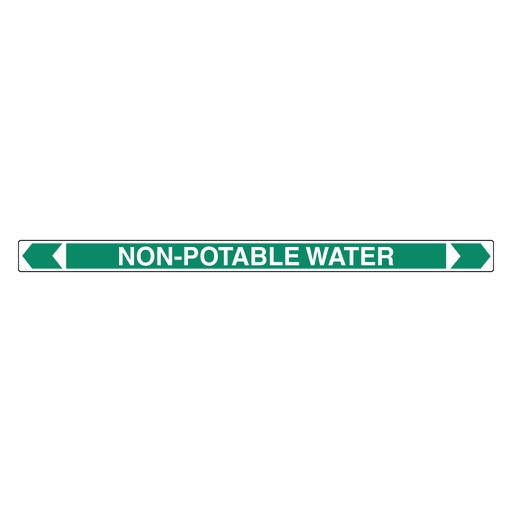 [22AFPMK052] *PO* Pipe Marker ;- Non-Potable Water 25mm x 380mm(G)