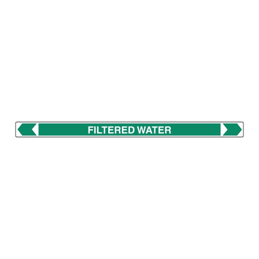 [22AFPMK100] *PO* Pipe Marker ;- Filtered Water 25mm x 380mm(G)