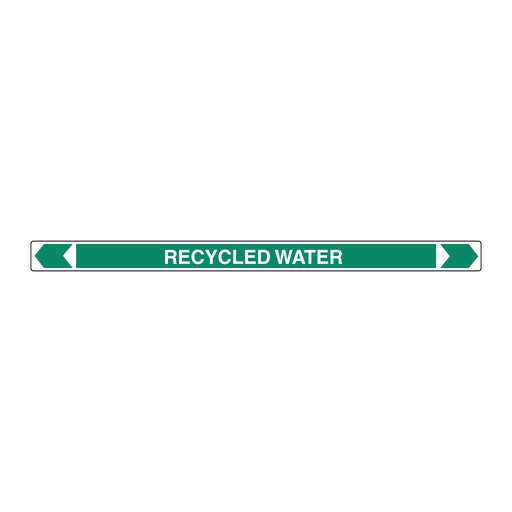 [22AFPMK104] *PO* Pipe Marker ;- Recycled Water 25mm x 380mm(G)