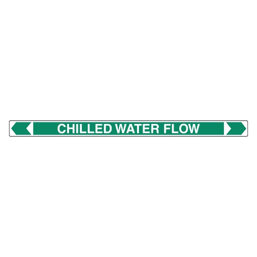 [22AFPMK111] Pipe Marker ;- Chilled Water Flow 40mm x 400mm(G)